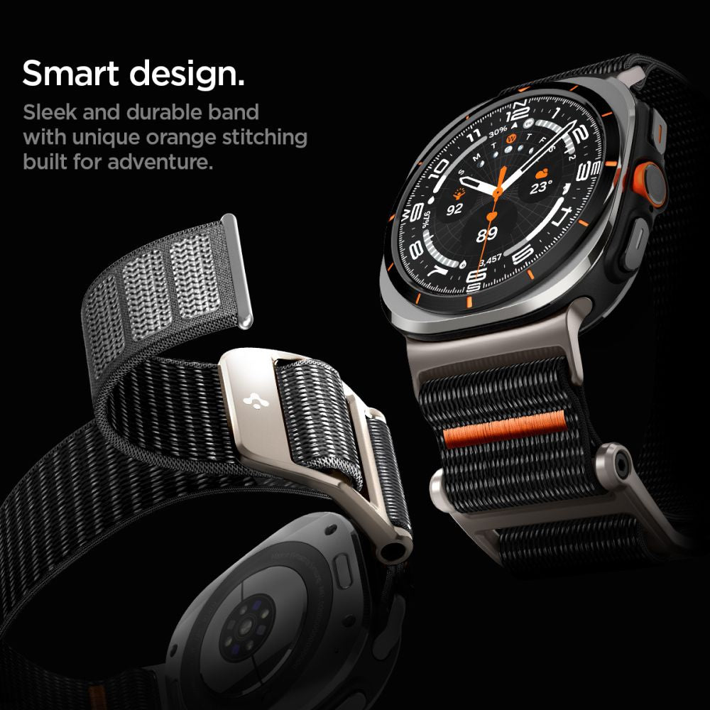 Spigen DuraPro dirželis, skirtas Samsung Galaxy Watch Ultra 47mm – juodas