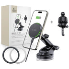 Tech-Protect automobilinis laikiklis su indukciniu įkrovikliu MM15W-V7 QI2 - juodas -- Cell phone holders
