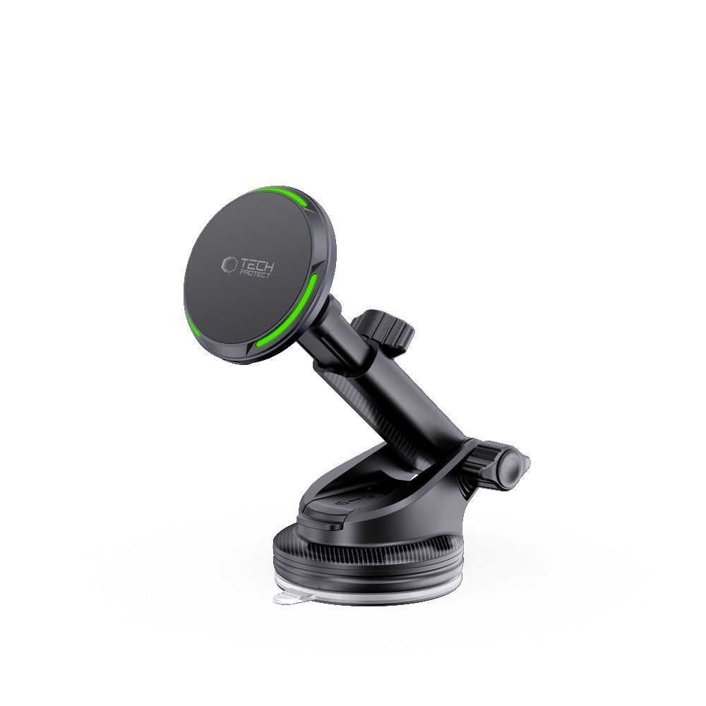 Tech-Protect automobilinis laikiklis su indukciniu įkrovikliu MM15W-V7 QI2 - juodas -- Cell phone holders