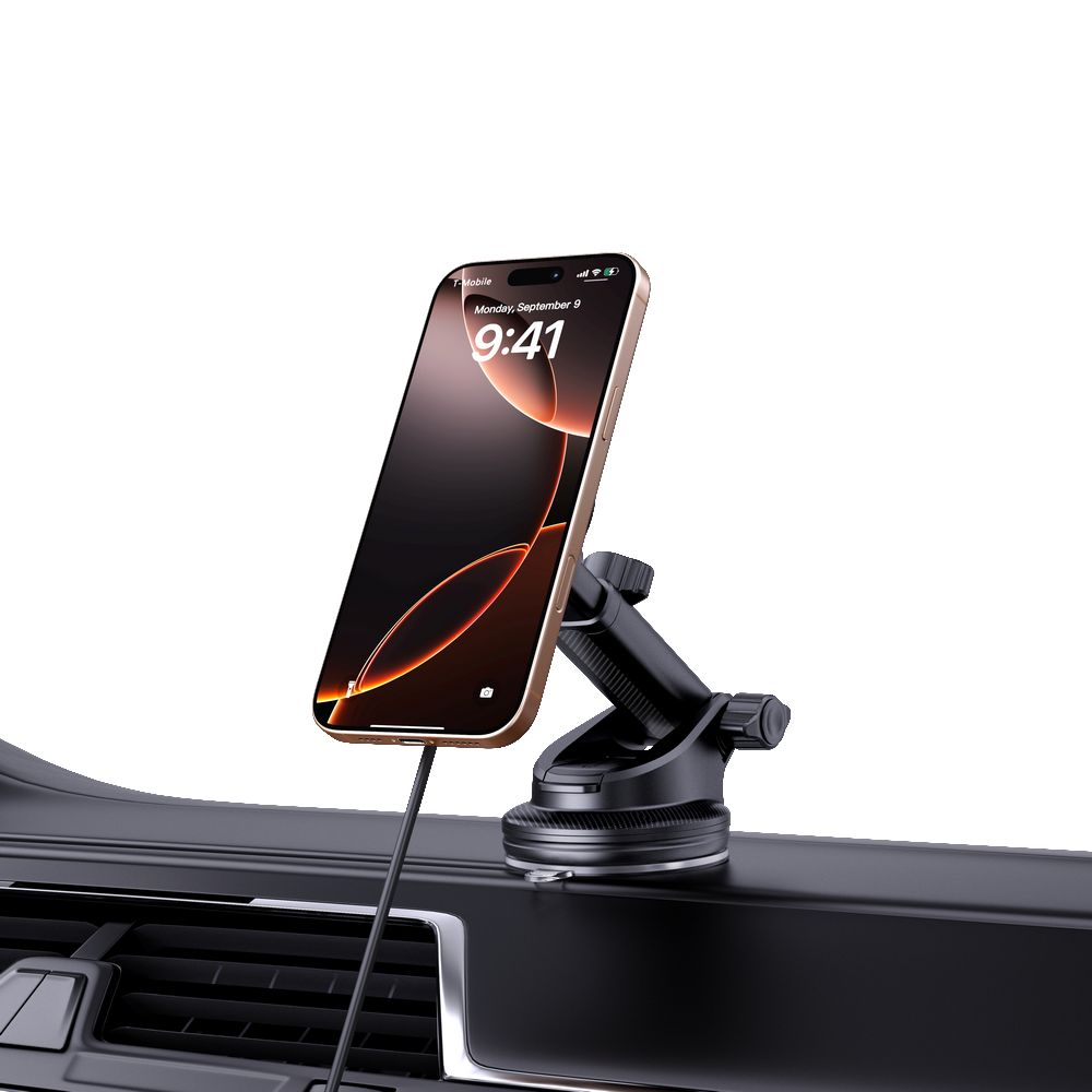 Tech-Protect automobilinis laikiklis su indukciniu įkrovikliu MM15W-V7 QI2 - juodas -- Cell phone holders