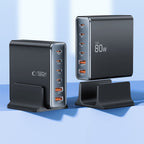 Tech-Protect DC80W-GAN 6-PORT PD80W/QC3.0 įkrovimo stotelė - juodas -- Cell phone chargers