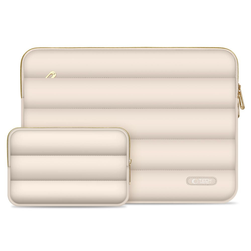 Tech-Protect Puffy 13-14 nešiojamojo kompiuterio krepšys - Rusvas -- Laptop Bags