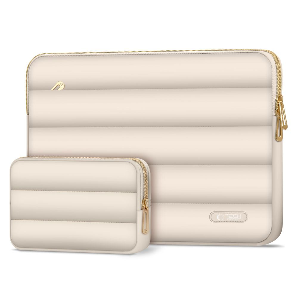 Tech-Protect Puffy 13-14 nešiojamojo kompiuterio krepšys - Rusvas -- Laptop Bags