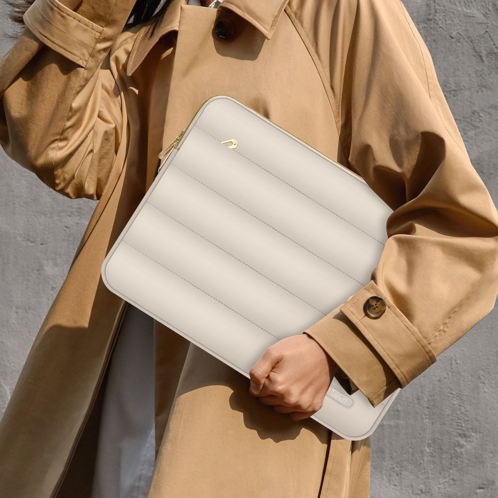 Tech-Protect Puffy 13-14 nešiojamojo kompiuterio krepšys - Rusvas -- Laptop Bags