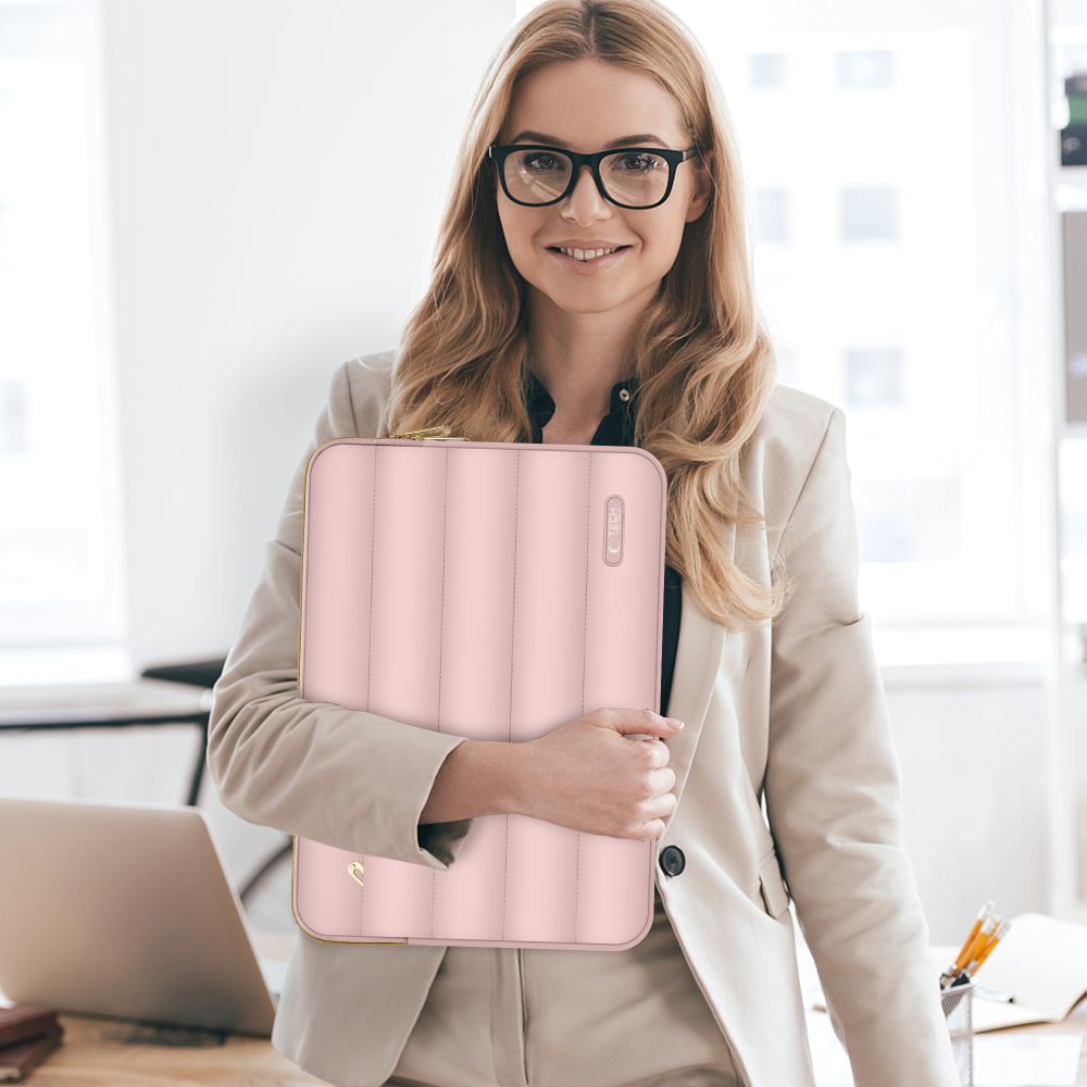 Tech-Protect Puffy nešiojamojo kompiuterio krepšys 13-14 - Rožinis -- Laptop Bags
