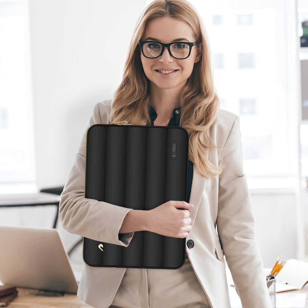 Tech-Protect Puffy 15-16 nešiojamojo kompiuterio krepšys - Juodas -- Laptop Bags