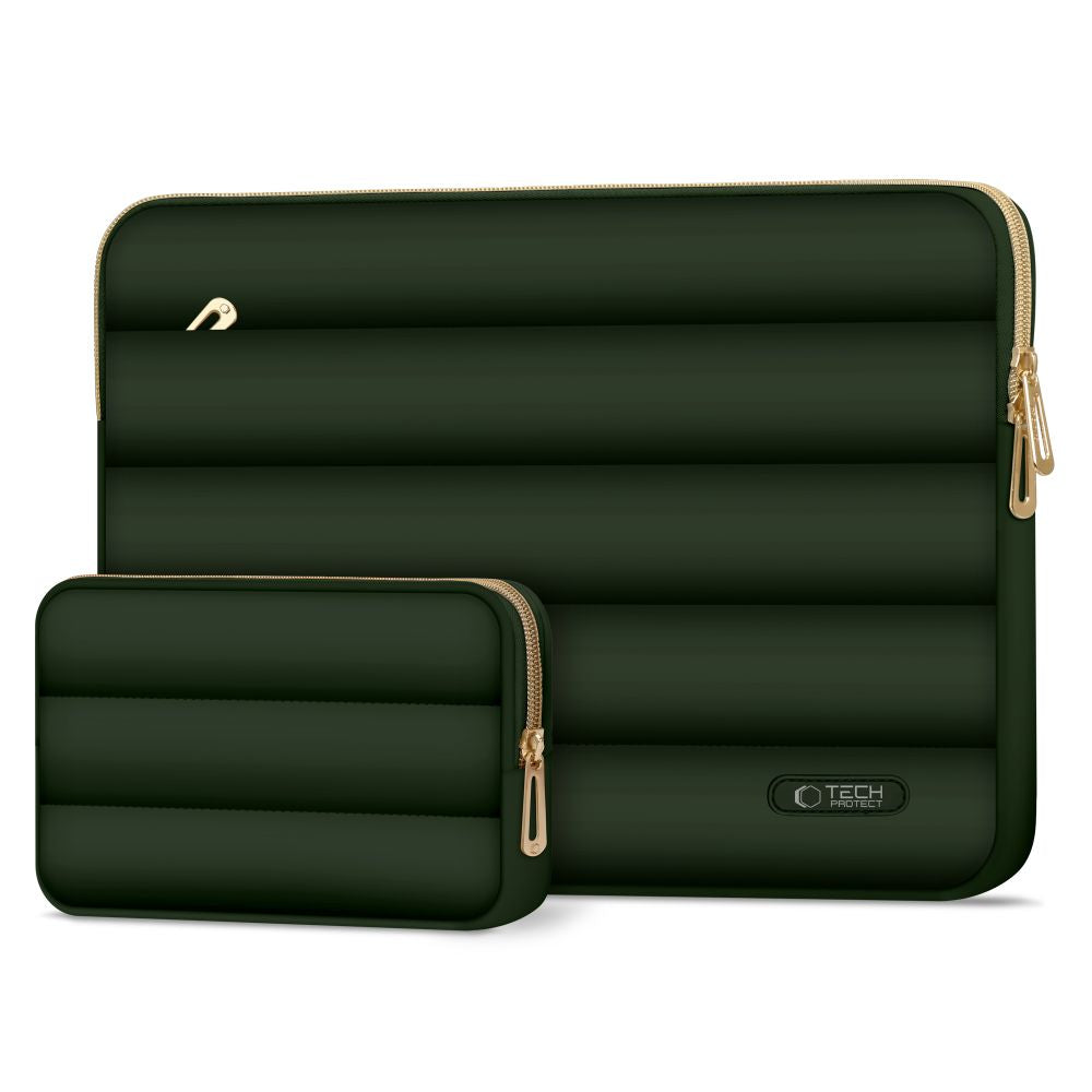 Nešiojamojo kompiuterio krepšys 15-16 Tech-Protect Puffy - Alyvuogių spalvos -- Laptop Bags