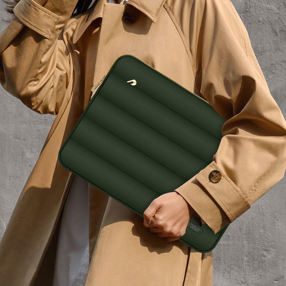 Nešiojamojo kompiuterio krepšys 15-16 Tech-Protect Puffy - Alyvuogių spalvos -- Laptop Bags