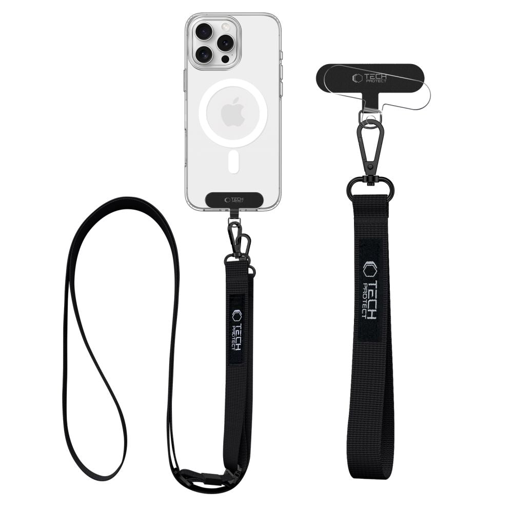 Tech-Protect C65 Rope Crossbody Leash - juodas -- Other phone accessories
