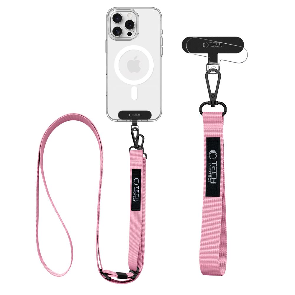 Tech-Protect C65 Rope Crossbody Leash - rožinė -- Other phone accessories