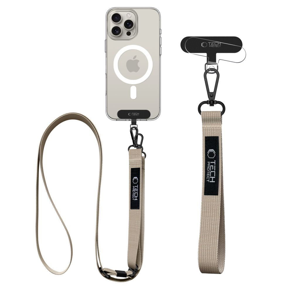 Tech-Protect C65 Rope Crossbody Leash - smėlio spalvos -- Other phone accessories