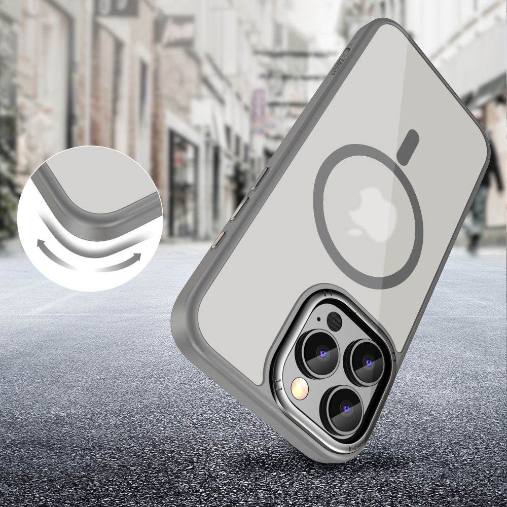 Tech-Protect MagEdge MagSafe dėklas iPhone 16 Pro Max – titano -- iPhone 16 Pro Max