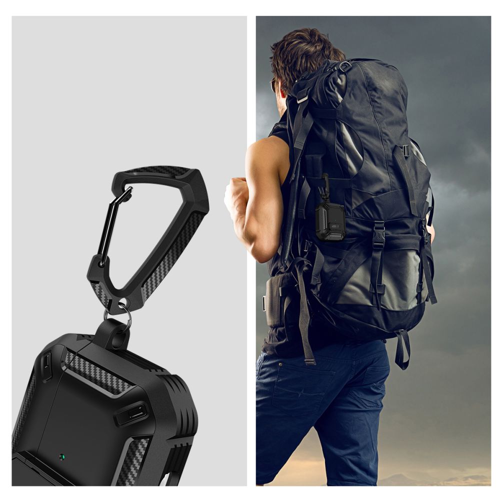 Tech-Protect Carbonox dėklas AirPods 4 – juodas -- AirPods 4