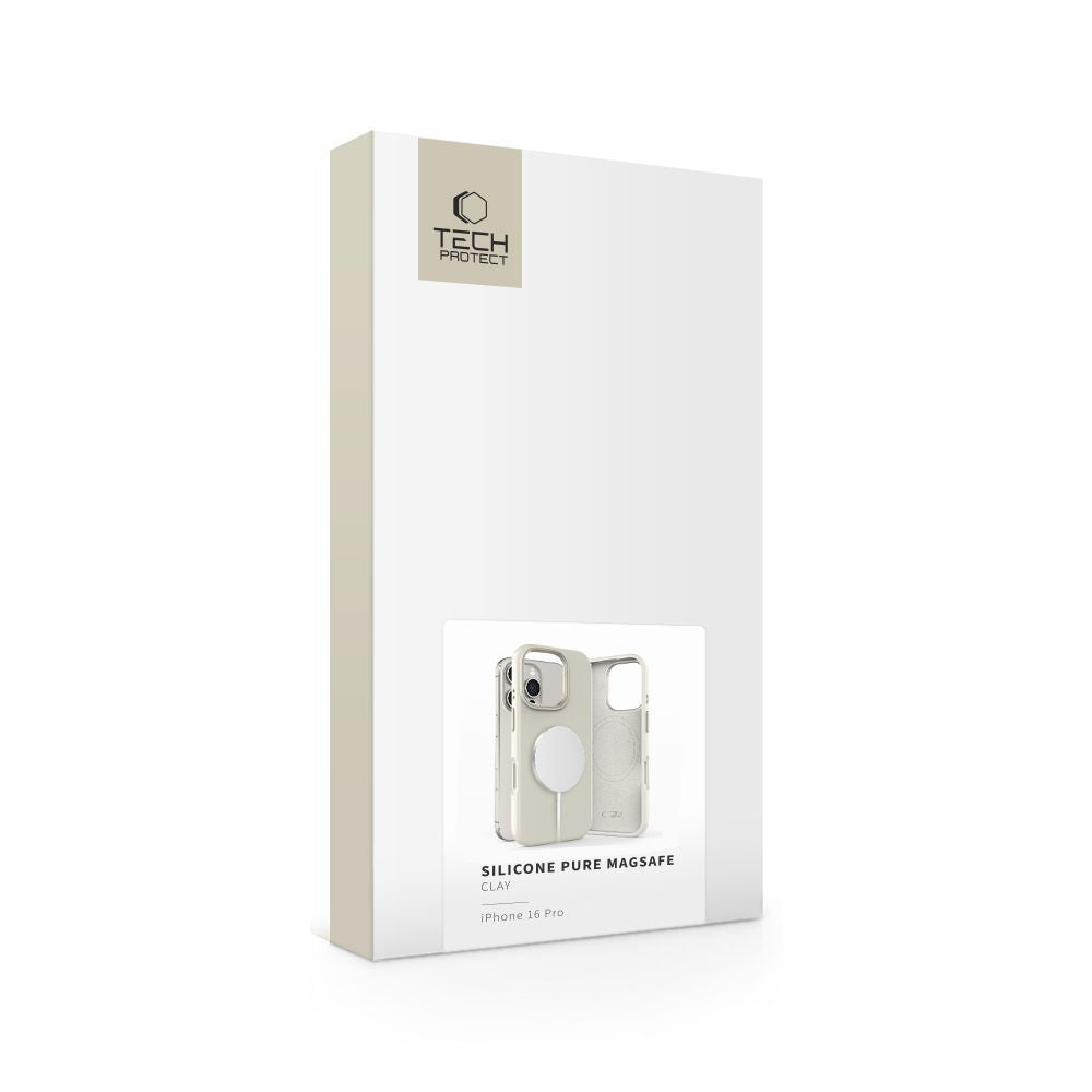 Tech-Protect silikoninis MagSafe dėklas iPhone 16 Pro – smėlinis -- iPhone 16 Pro