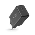 Tech-Protect NC45W-GAN 2-PORT PD45W sieninis įkroviklis - juodas -- Cell phone chargers
