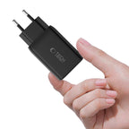 Tech-Protect NC45W-GAN 2-PORT PD45W sieninis įkroviklis - juodas -- Cell phone chargers