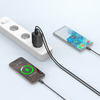 Tech-Protect NC45W-GAN 2-PORT PD45W sieninis įkroviklis - juodas -- Cell phone chargers
