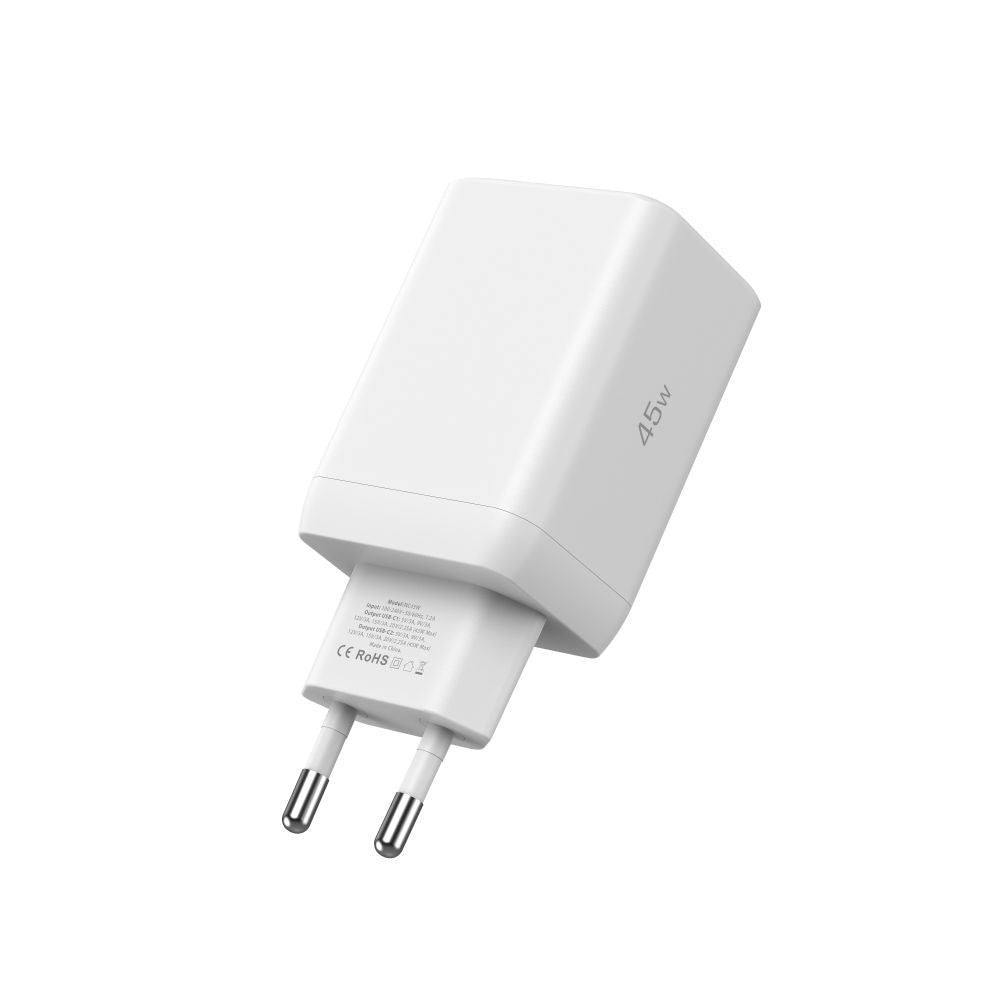 Tech-Protect NC45W-GAN 2-PORT PD45W įkroviklis - baltas -- Cell phone chargers
