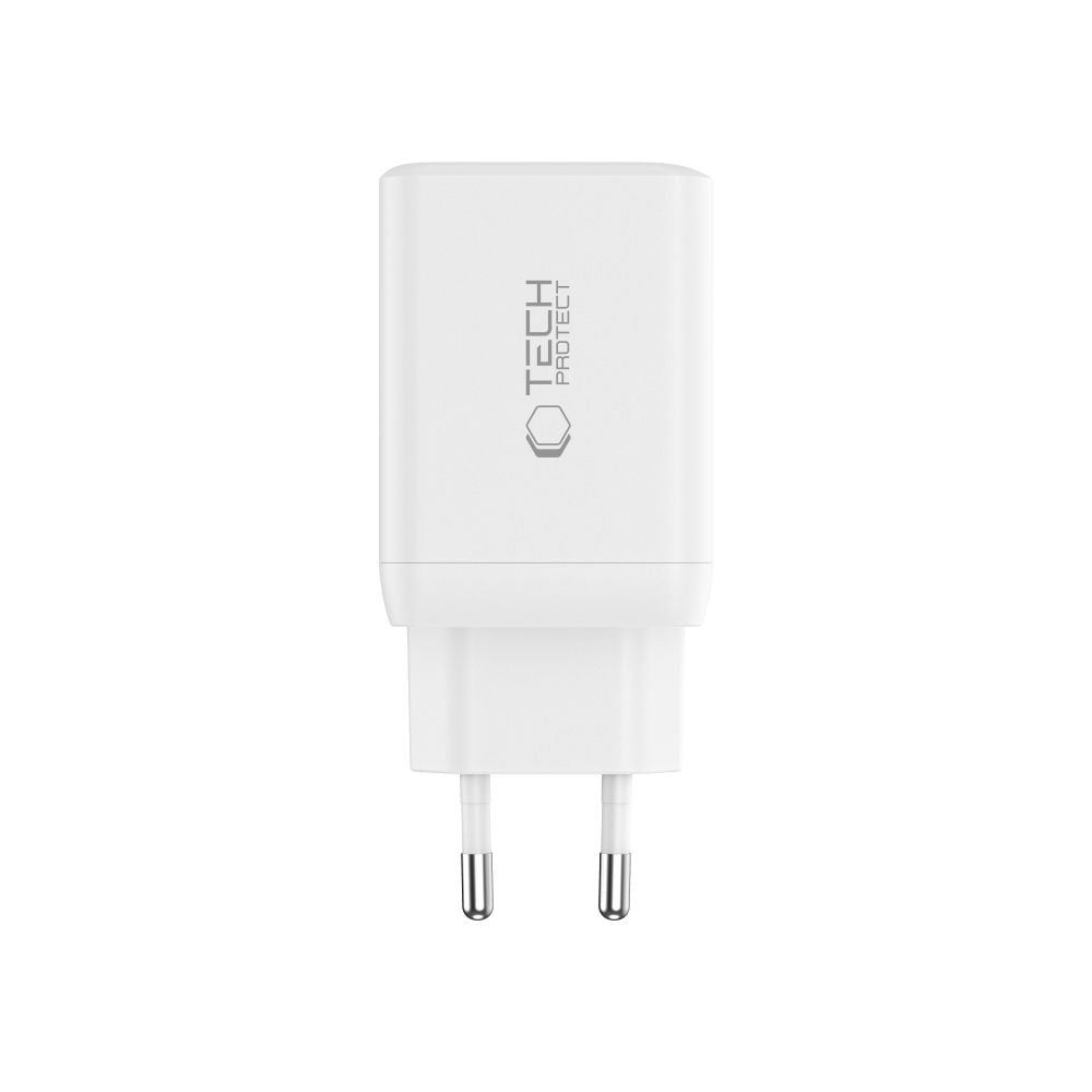 Tech-Protect NC45W-GAN 2-PORT PD45W įkroviklis - baltas -- Cell phone chargers