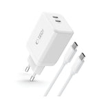 Tech-Protect NC45W-GAN 2-PORT PD45W įkroviklis + TYPE-C laidas - baltas -- Cell phone chargers