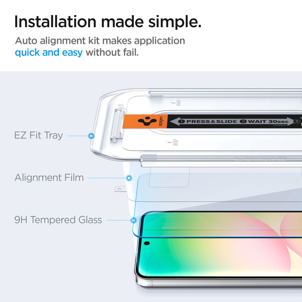 Spigen Glas.TR EZ Fit grūdintas stiklas Galaxy S24 FE (2 vnt.)