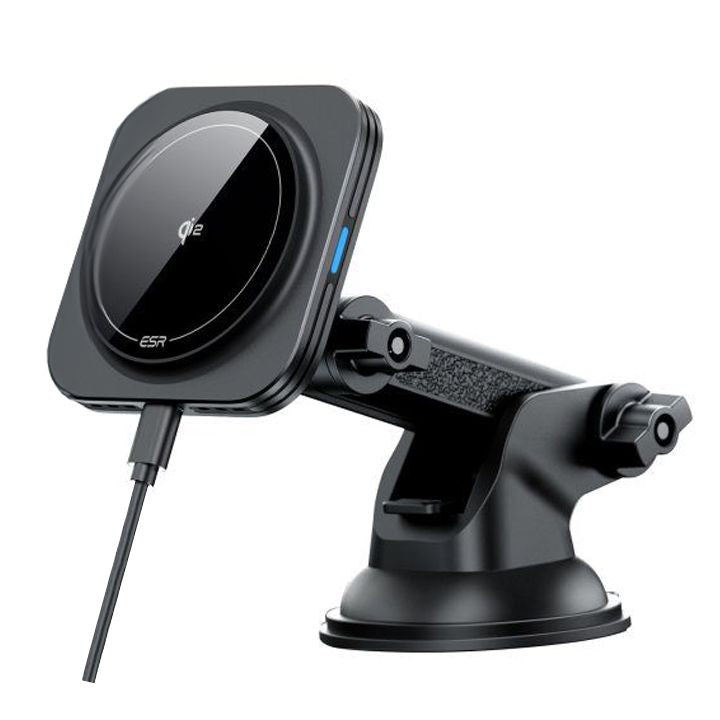 ESR Halolock magnetinis MagSafe QI2 15W automobilinis laikiklis - juodas -- Cell phone holders