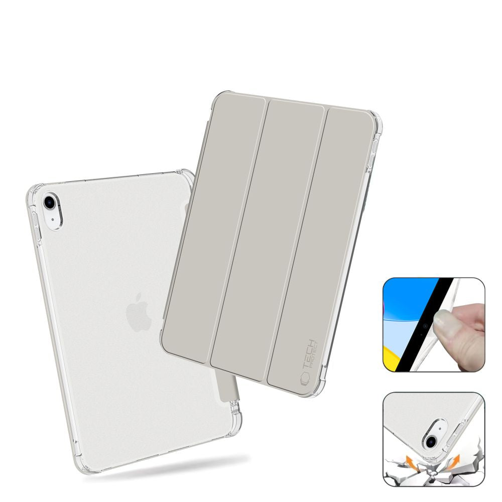 Tech-Protect SC Pen Hybrid dėklas iPad 10 (2022) – pilkas, skaidrus -- iPad 10 (2022)