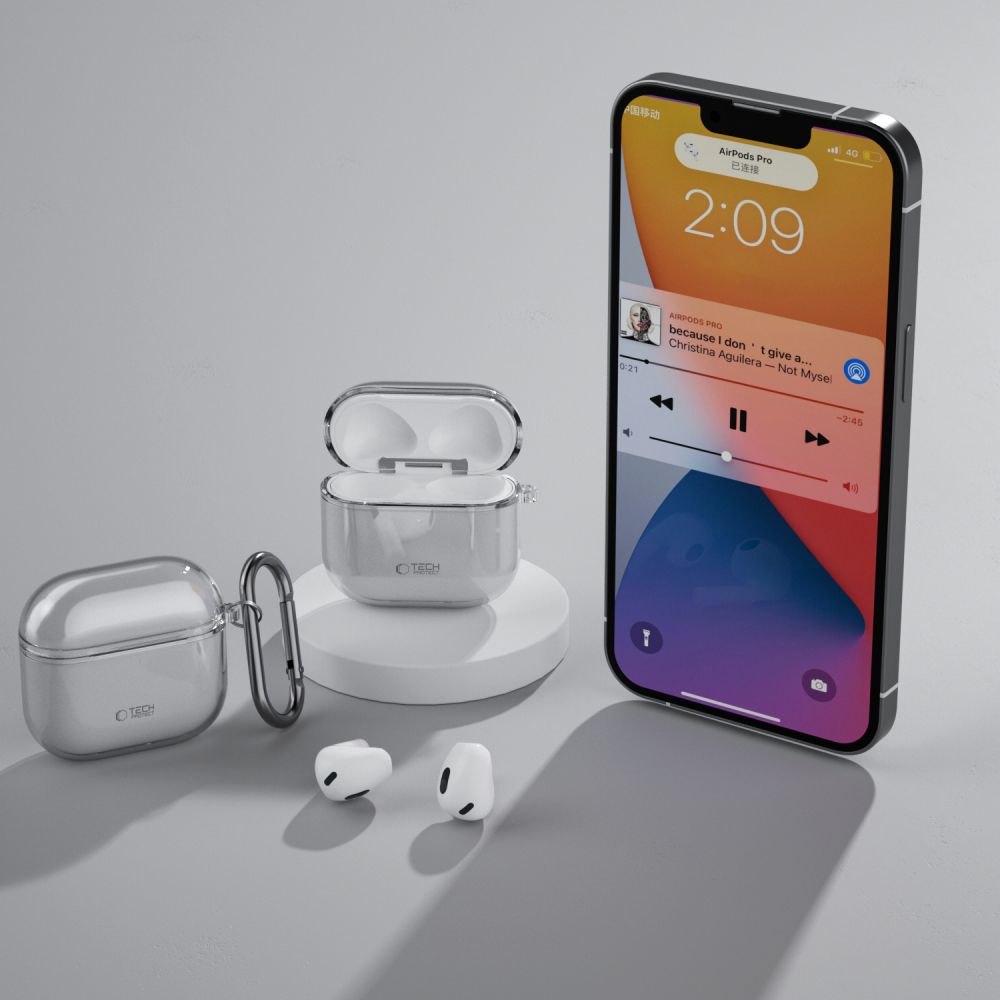 Tech-Protect FlexAir dėklas AirPods 4 – pilkas -- AirPods 4