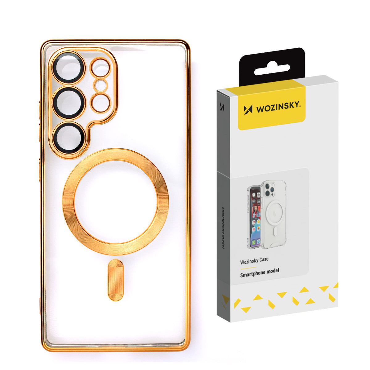 Wozinsky MagSafe dėklas Samsung Galaxy S25+ – auksinis