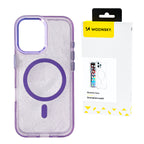 Wozinsky blizgus MagSafe dėklas Galaxy S25 – violetinis