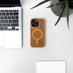 MagSafe magnetinis dėklas Samsung Galaxy S25 – oranžinis