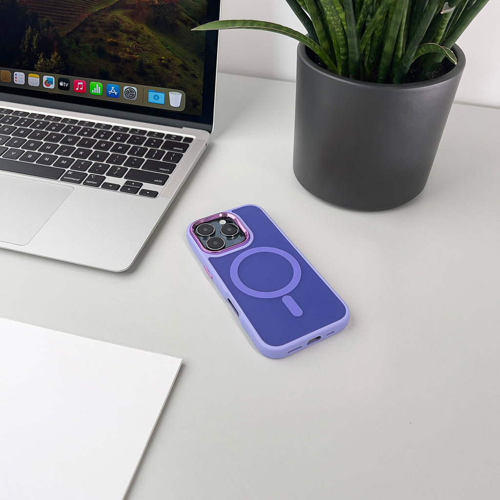 Wozinsky MagSafe dėklas Samsung Galaxy S24 FE – violetinis