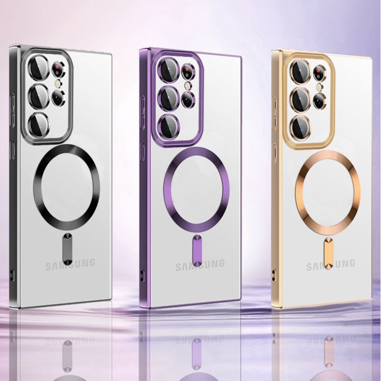 Wozinsky MagSafe dėklas Samsung Galaxy S24 FE – auksinis