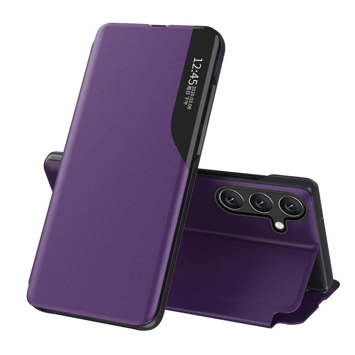Eco Leather View dėklas Samsung Galaxy A26 – violetinis