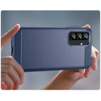 Carbon Case TPU dėklas Samsung Galaxy A26 – mėlynas