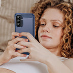 Carbon Case TPU dėklas Samsung Galaxy A26 – mėlynas