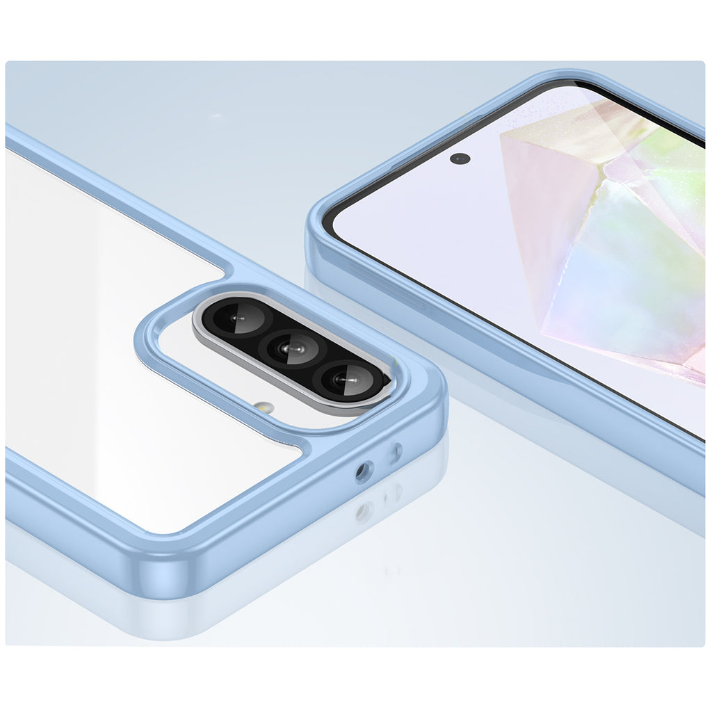 Skaidrus „Outer Space“ dėklas Samsung Galaxy A26 – mėlynas