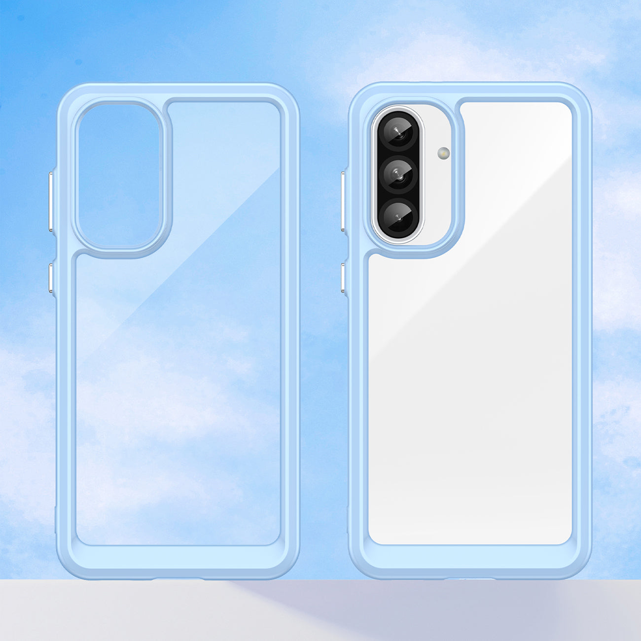 Skaidrus „Outer Space“ dėklas Samsung Galaxy A26 – mėlynas