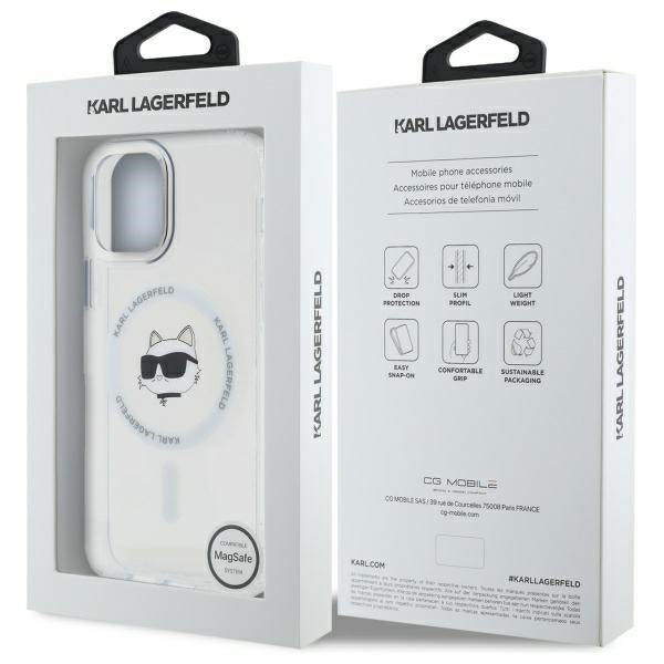 Karl Lagerfeld MagSafe dėklas iPhone 12/12 Pro – baltas -- iPhone 12