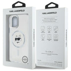 Karl Lagerfeld MagSafe dėklas iPhone 12/12 Pro – baltas -- iPhone 12