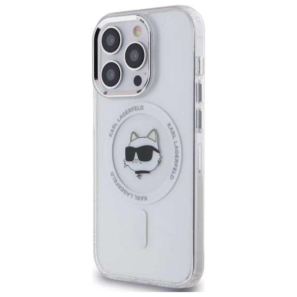 Karl Lagerfeld MagSafe dėklas iPhone 13 Pro – baltas