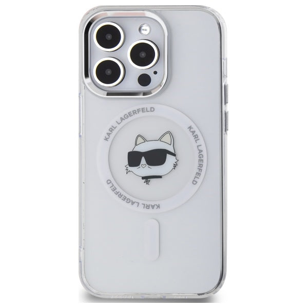 Karl Lagerfeld MagSafe dėklas iPhone 13 Pro – baltas