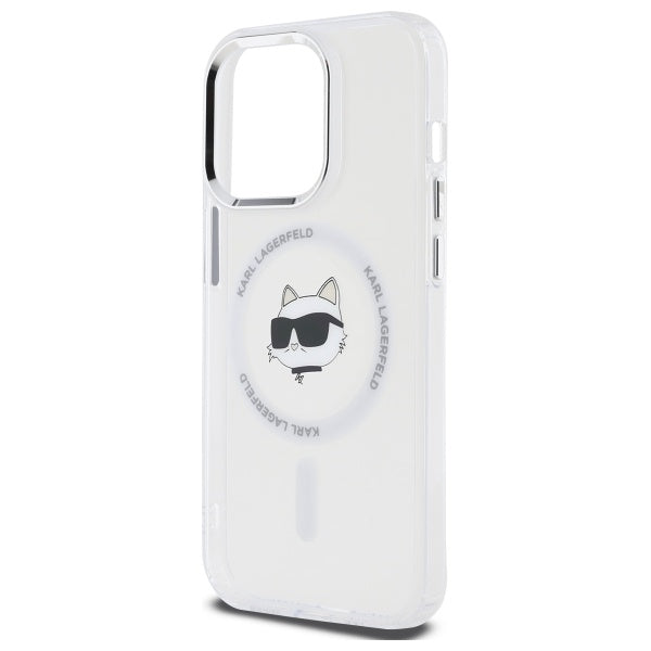Karl Lagerfeld MagSafe dėklas iPhone 14 Pro – baltas