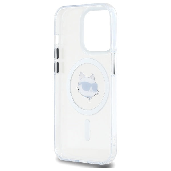 Karl Lagerfeld MagSafe dėklas iPhone 14 Pro – baltas