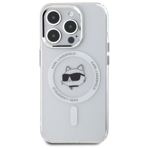 Karl Lagerfeld MagSafe dėklas iPhone 15 Pro – baltas -- iPhone 15 Pro
