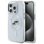 Karl Lagerfeld MagSafe dėklas iPhone 15 Pro – baltas
