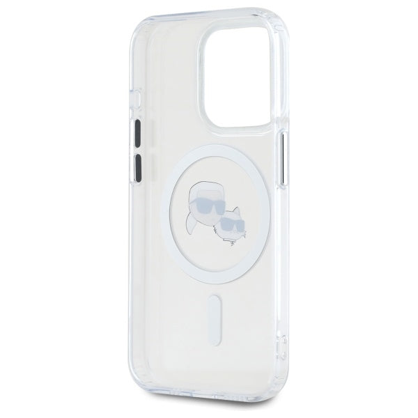 Karl Lagerfeld MagSafe dėklas iPhone 15 Pro – baltas