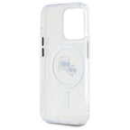 Karl Lagerfeld MagSafe dėklas iPhone 15 Pro – baltas