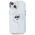 Karl Lagerfeld MagSafe dėklas iPhone 15 – baltas