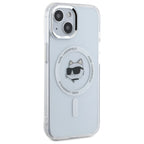 Karl Lagerfeld MagSafe dėklas iPhone 15 – baltas